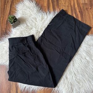 Everlane High Rise Wide Leg Crop Pants Black